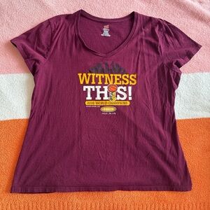 Hanes Women's Maroon 'Witness This!' Graphic Tee